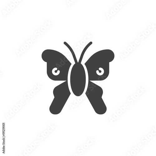 Butterfly icon vector  filled flat sign  solid pictogram isolated on white. Symbol  logo illustration.