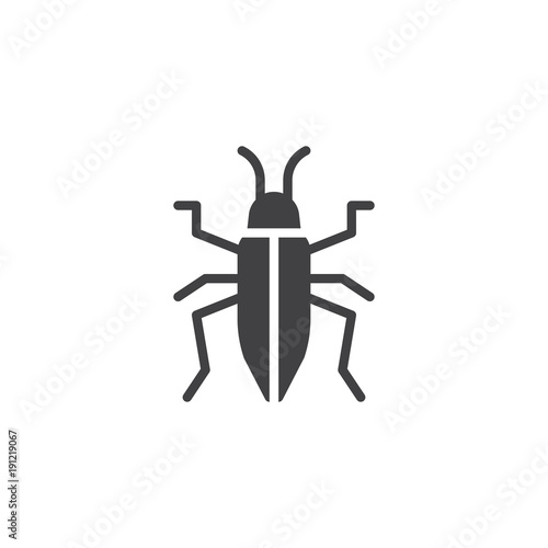 Bedbug icon vector, filled flat sign, solid pictogram isolated on white. Chinch symbol, logo illustration.