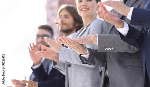 creative business team applauding