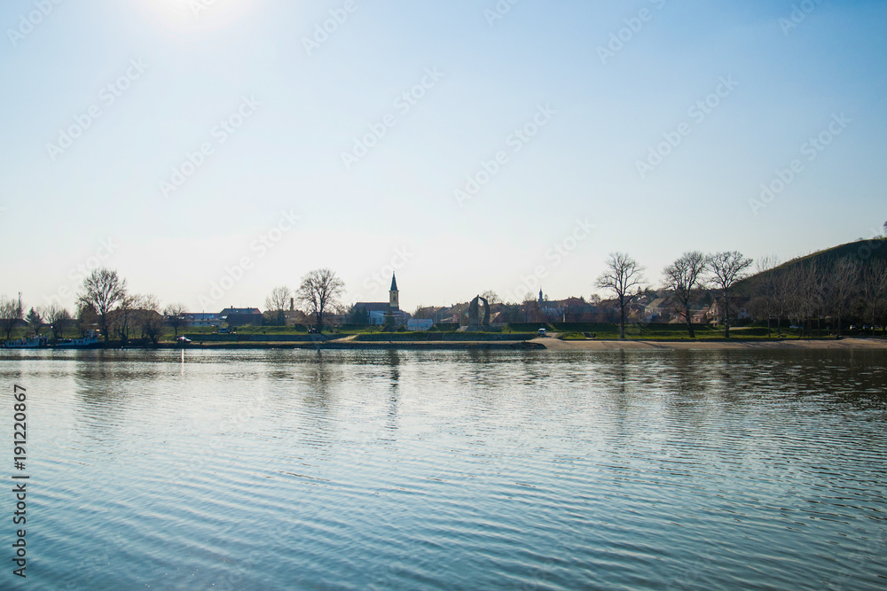 Titel, Serbia March 14, 2014: The river Tisa and the coast of the city of Titel