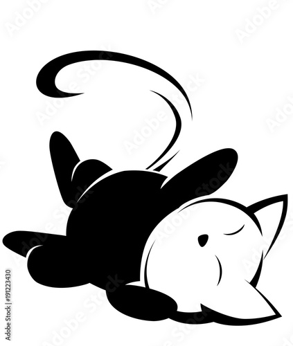 Cat logo illustration on white background. photo