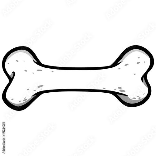 Dog Bone Illustration - A vector cartoon illustration of a Dog Bone.