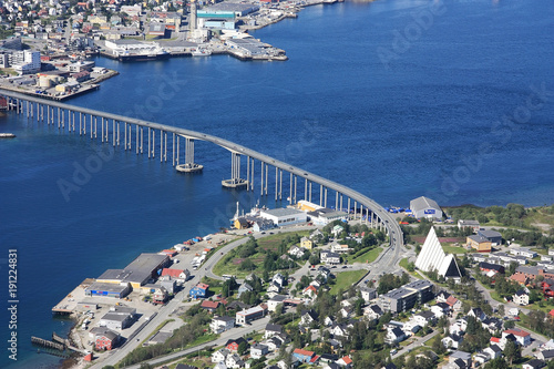 Blick am  nordnorwegischen Stadt Tromsø