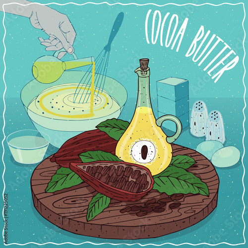 Cocoa butter oil used for cooking