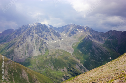 The shot of Big Almaty peak  Kazakhstan