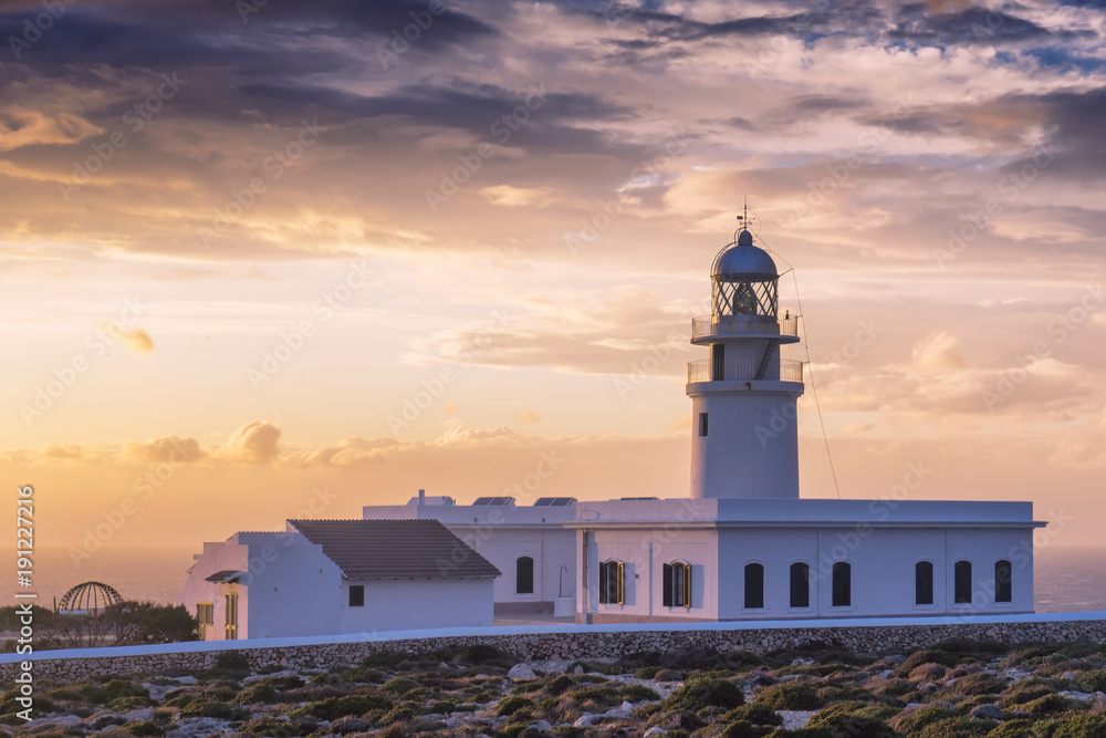cavalleria lighthouse on the coast of Minorca
