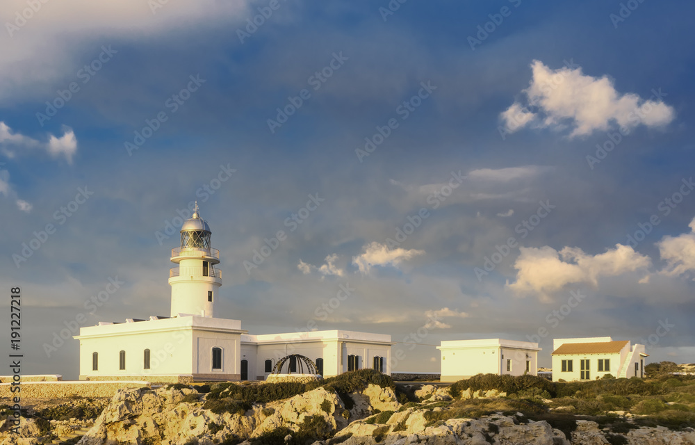 cavalleria lighthouse on the coast of Minorca