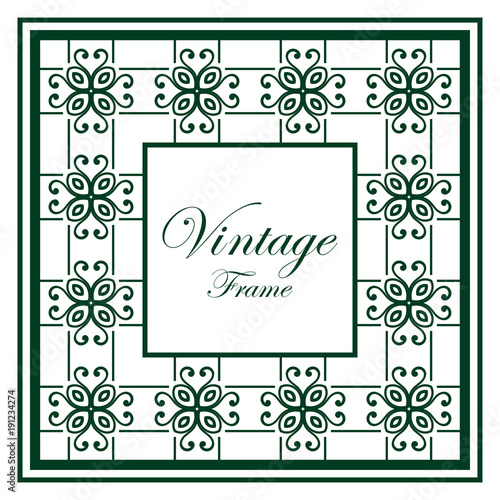 Vintage ornamental frame