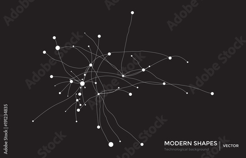 Vector abstract circuit networking blockchain concept