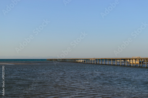 Long pier in the sea evening © SolaruS