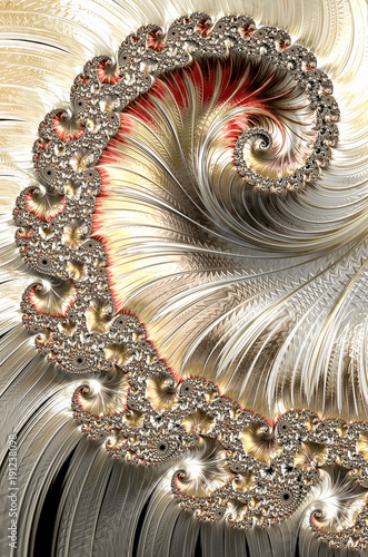 Canvas Print An abstract computer generated fractal design