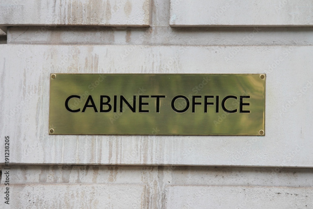 Cabinet office, London, UK - January 28th. Cabinet Office brass plaque in Whitehall London government office. Cabinet office at 70 Whitehall, stock, photo, photograph Cabinet office, London, UK - January 28th. Cabinet Office brass plaque in Whitehall London government office. Cabinet office at 70 Whitehall, stock, photo, photograph