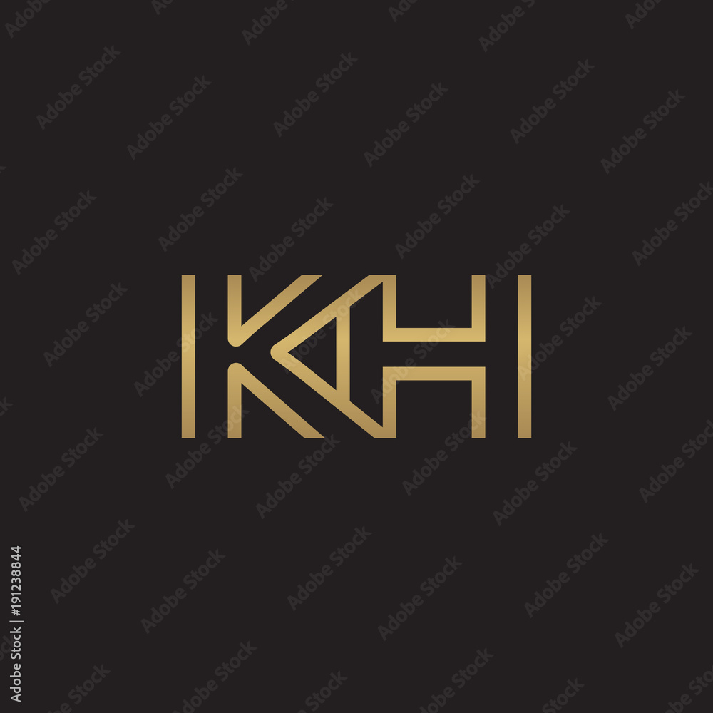 initial letter logo line unique modern, gold color initial letter logo line unique modern, gold color