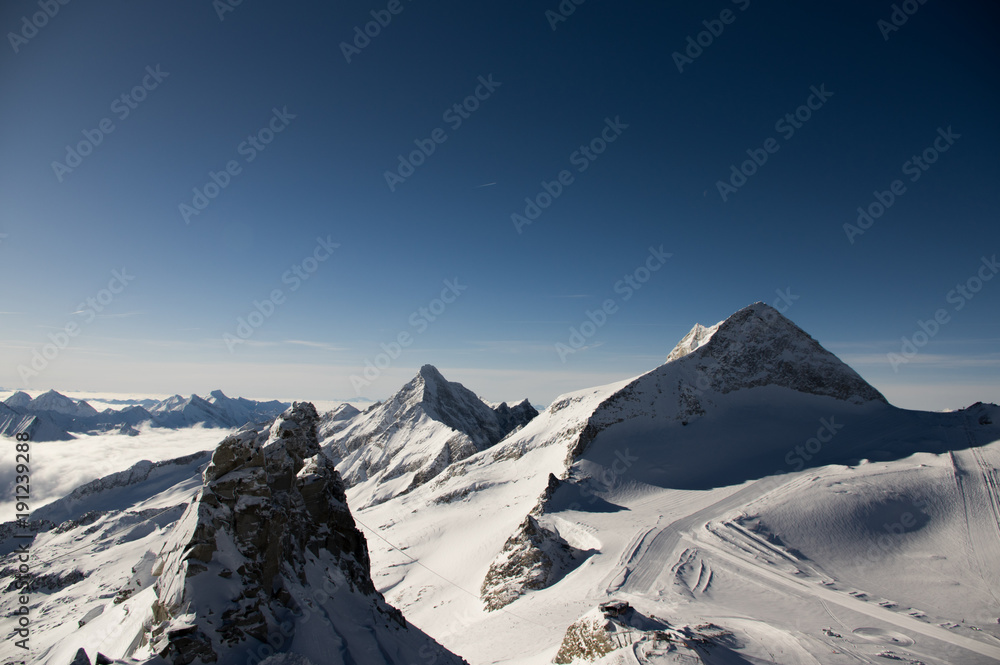 Winter landscape in the Hintertux, Austria