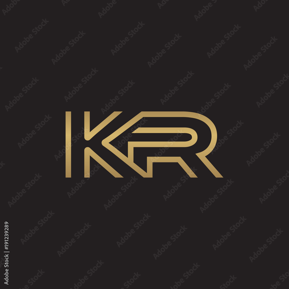 initial letter logo line unique modern, gold color initial letter logo line unique modern, gold color