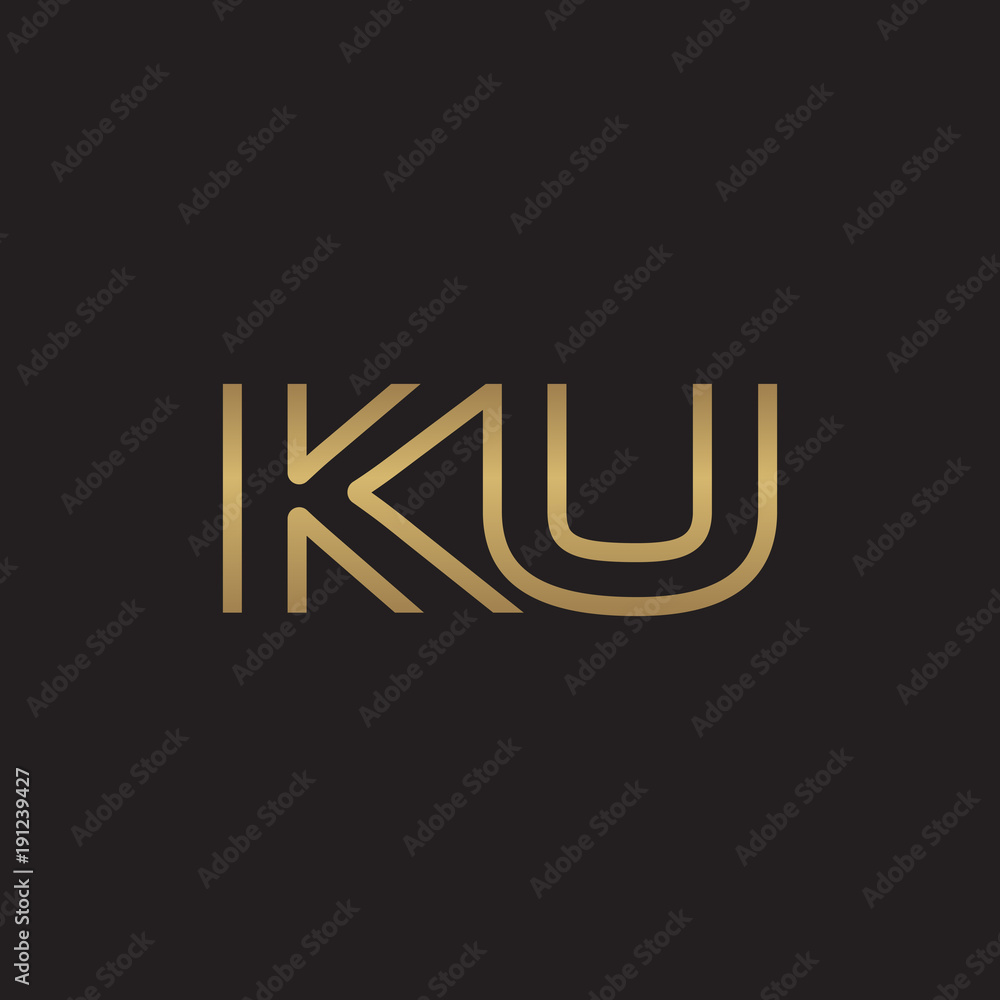 initial letter logo line unique modern, gold color initial letter logo line unique modern, gold color