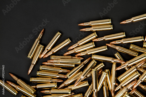 Cartridges on a black background photo