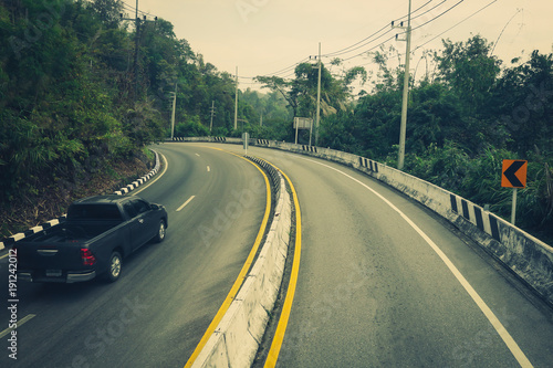 Road with dangerous curves.