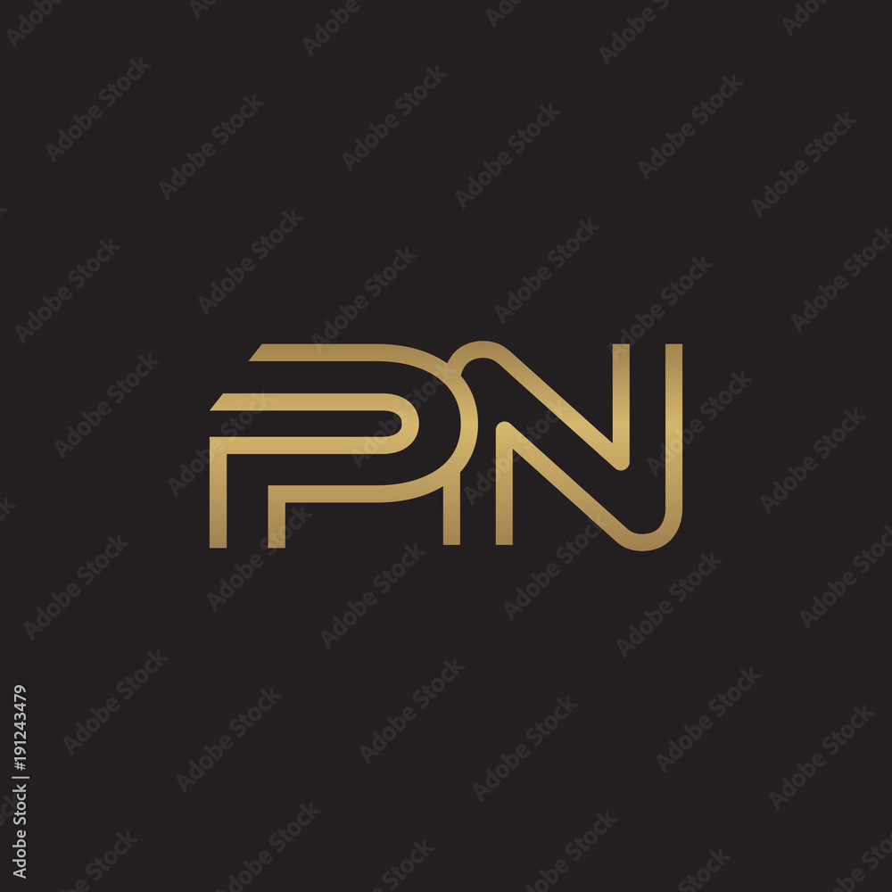 initial letter logo line unique modern, gold color initial letter logo line unique modern, gold color