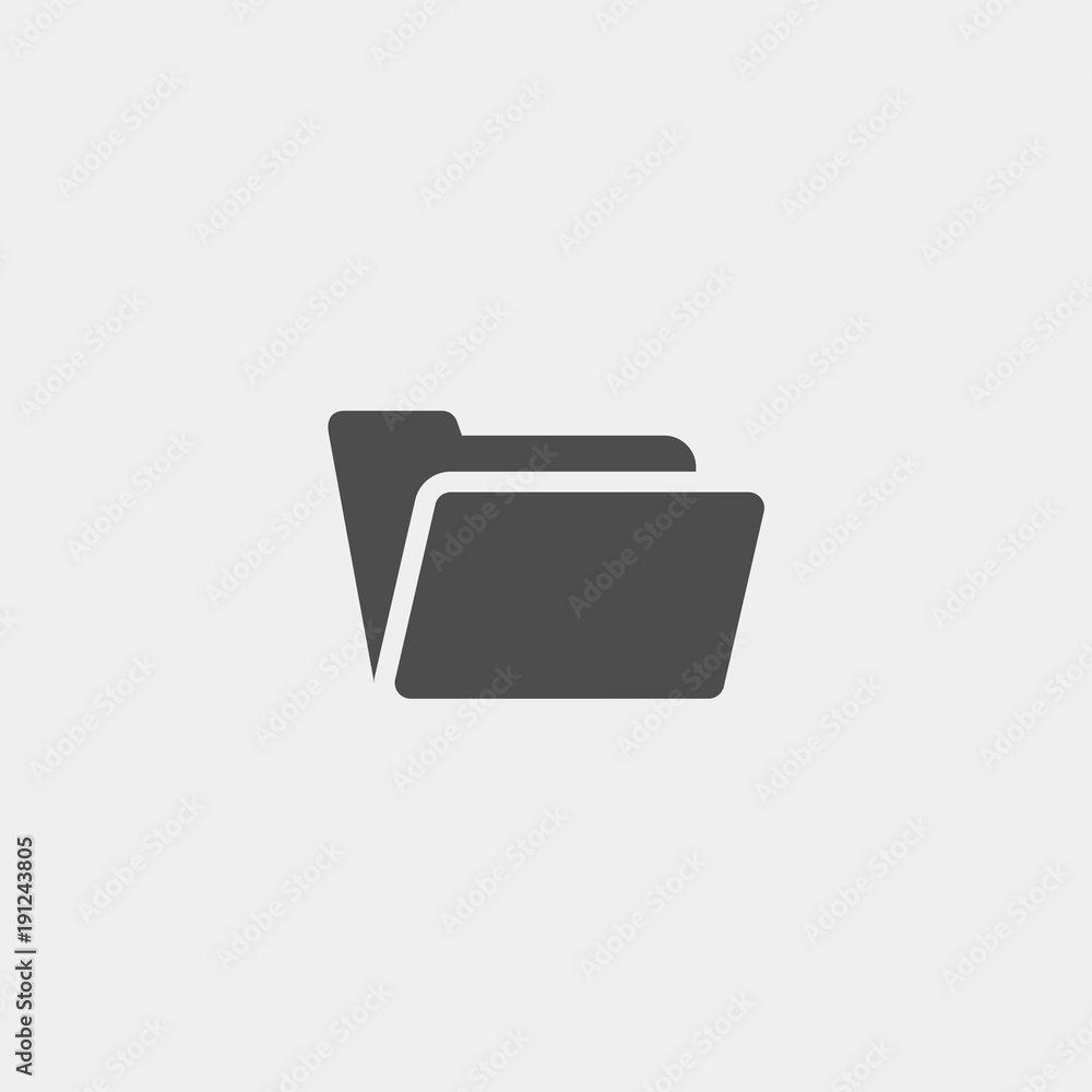 Folder flat vector icon Folder flat vector icon
