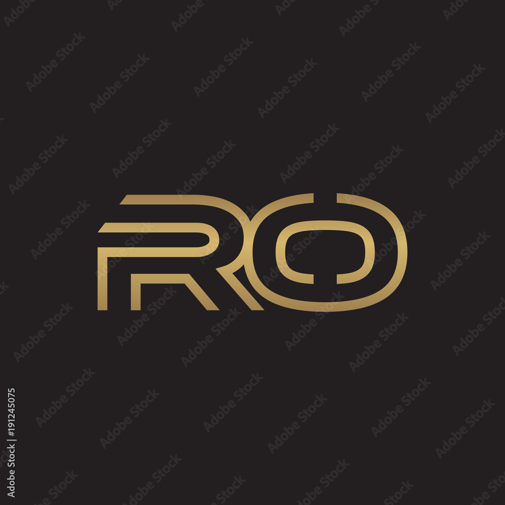 initial letter logo line unique modern, gold color initial letter logo line unique modern, gold color