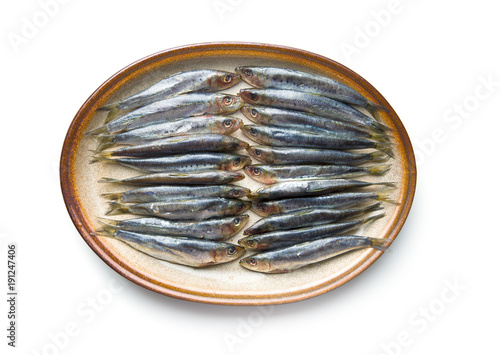 Raw sardines fish.