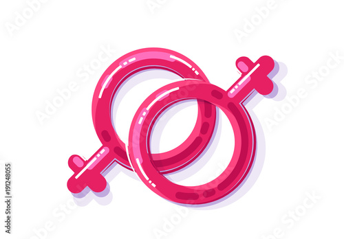 Female sex symbol, gender lesbian and women. One-fingered relations