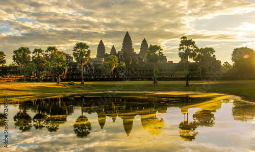 Beautiful sunrise in Angkor Wat, Cambodia