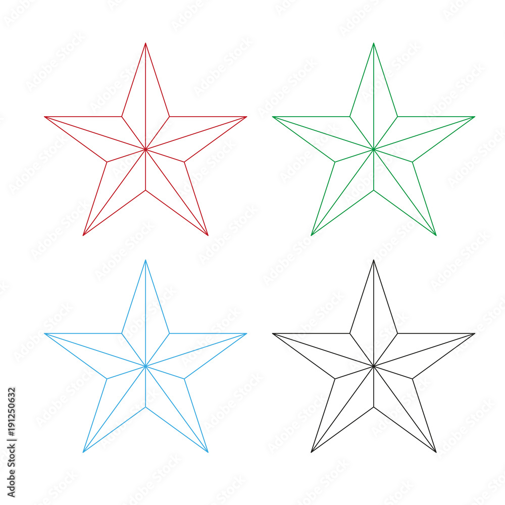 colored stars on a white background colored stars on a white background