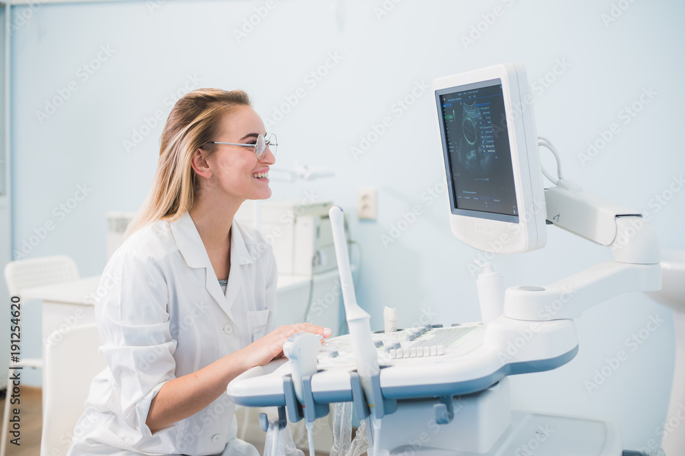portrait of young female dentist in office portrait of young female dentist in office