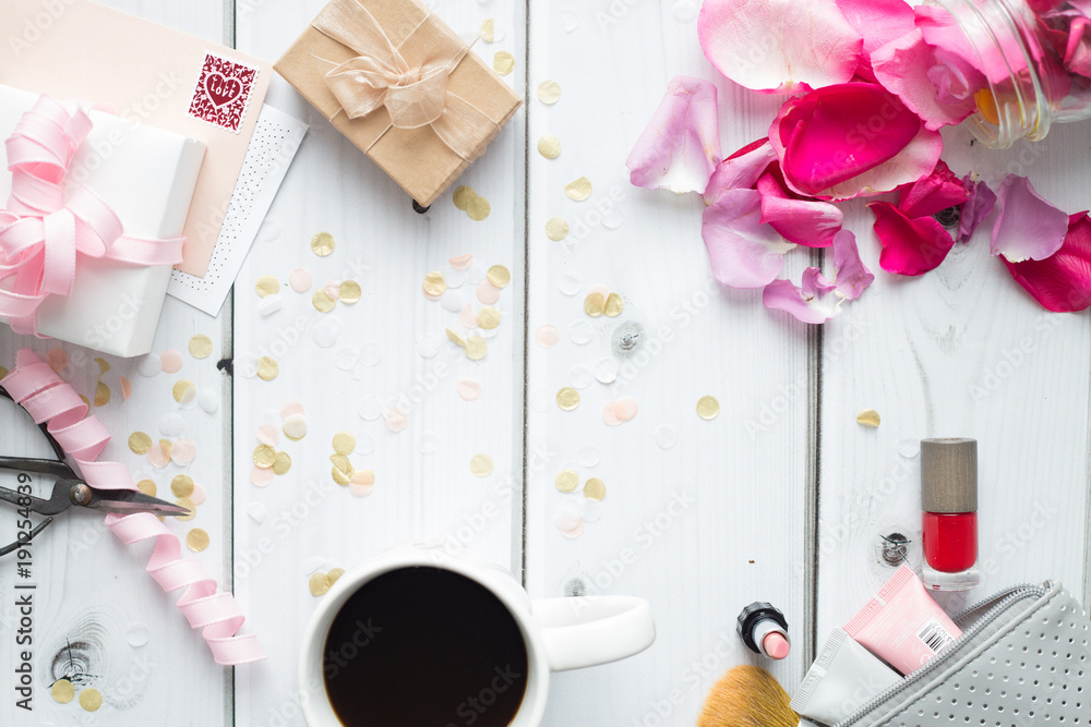 Valentines Flat Lay lifestyle Valentines Flat Lay lifestyle