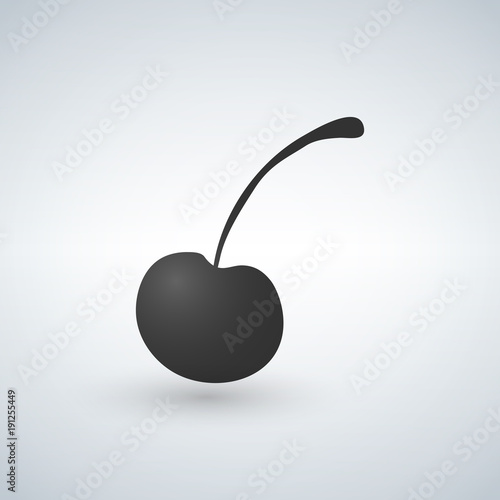 Cherry Fruit Icon Vector Lo...