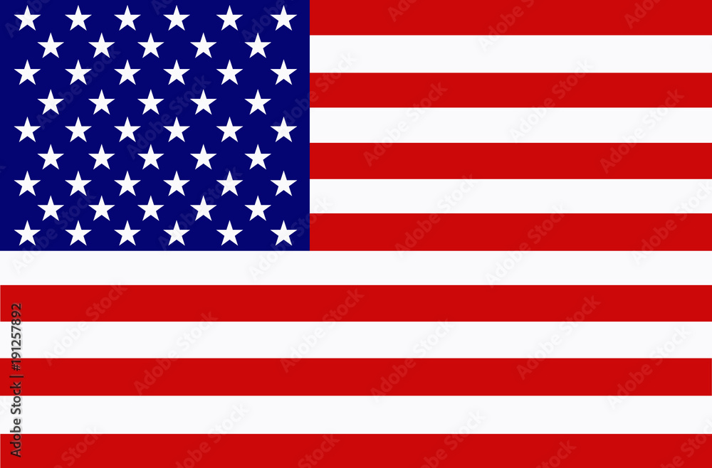 Naklejka premium Bright background with flag of the United States of America.