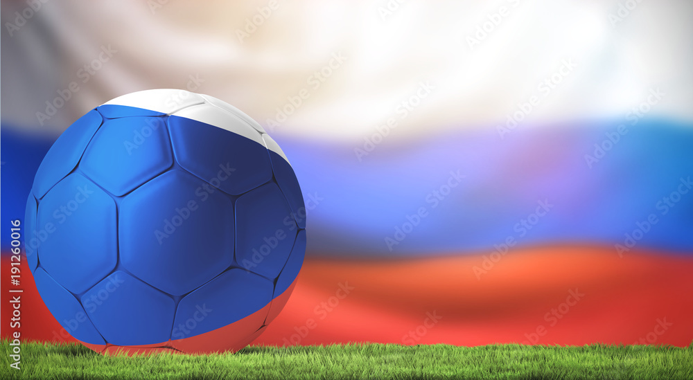 Naklejka premium Russia russian ball soccer football 3d rendering