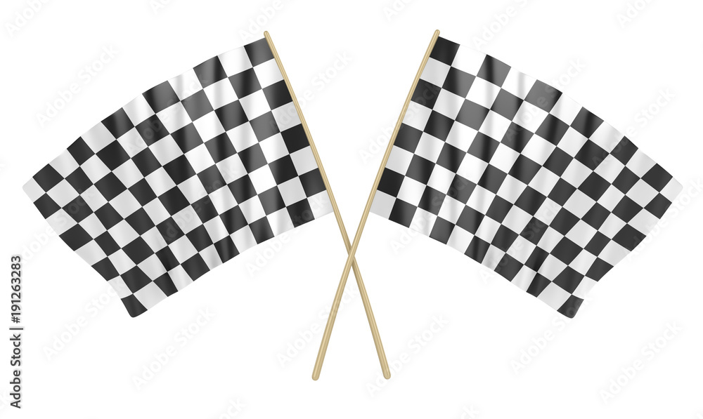 Fototapeta premium Two Checkered Flag