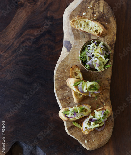 Fennel, Onion and Asparagus Bruschetta