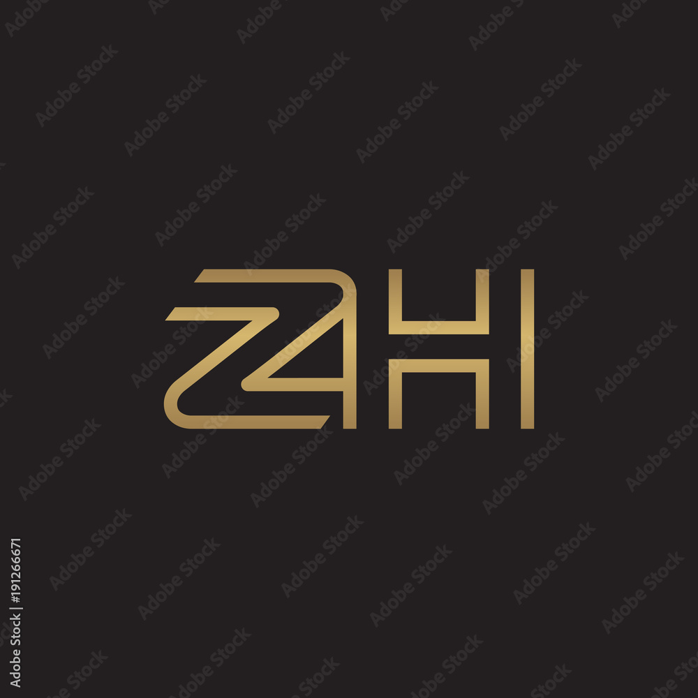 initial letter logo line unique modern, gold color initial letter logo line unique modern, gold color