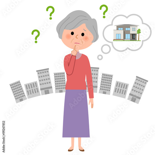 シニア女性　迷子