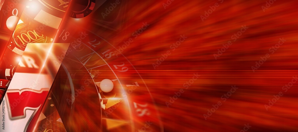 Fototapeta premium Hot Red Casino Banner Concept