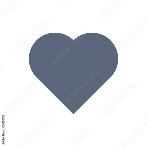 Heart icon isolated on white background. Vector