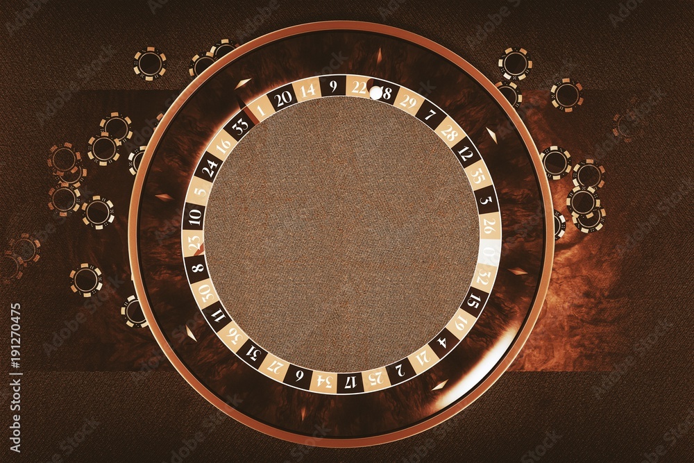 Naklejka premium Roulette Wheel Copy Space
