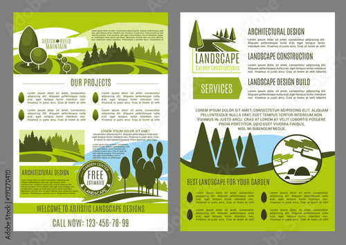 Landscape design business brochure template