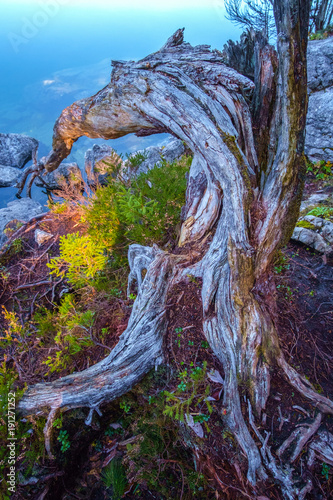 Wonderful autumn of Eibseelake Germany photo