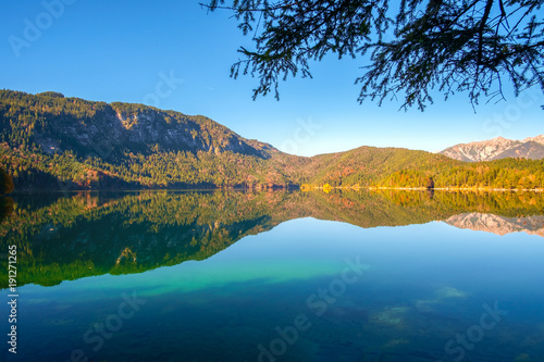 Wonderful autumn of Eibseelake Germany photo