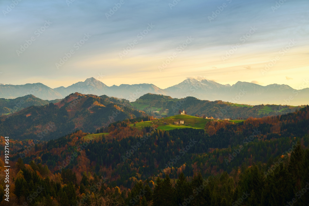 Obraz premium Sveti Tomaz church in Slovenia
