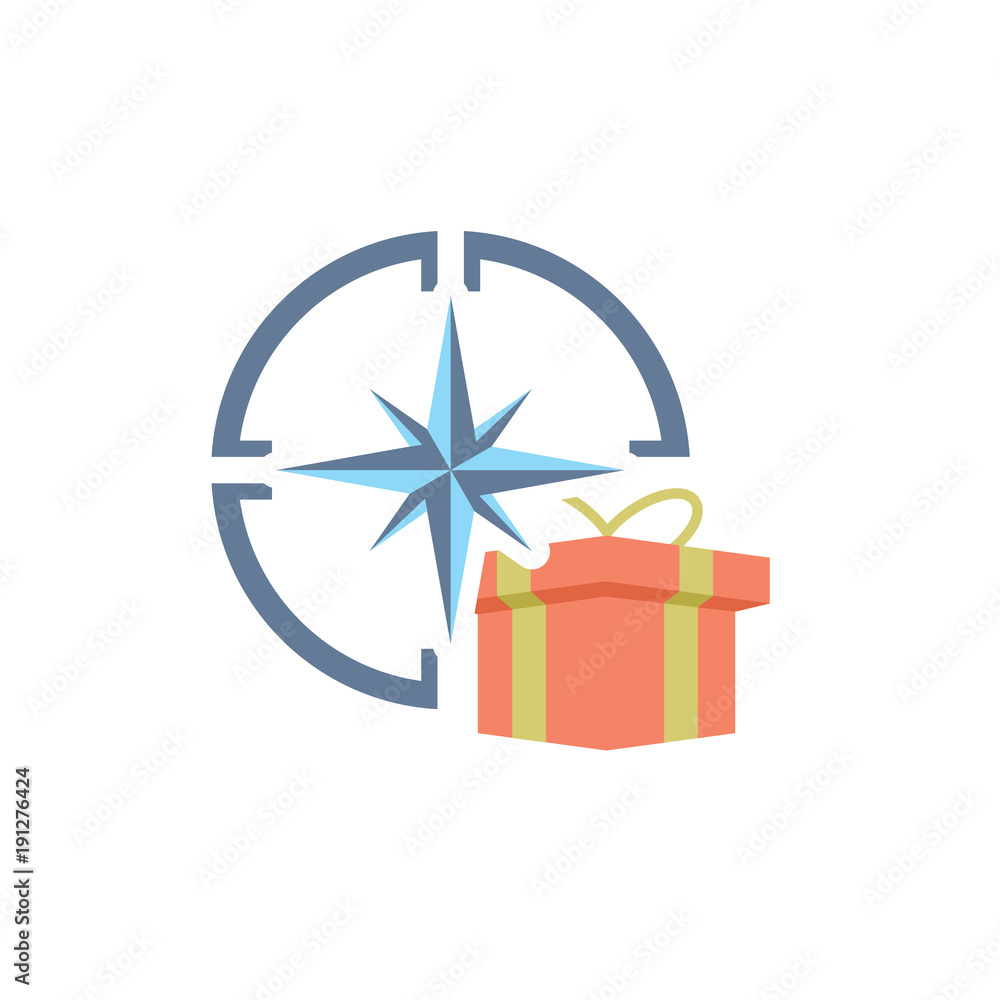 Gift Compass Logo Icon Design