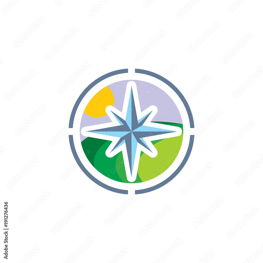 Nature Compass Logo Icon Design Nature Compass Logo Icon Design