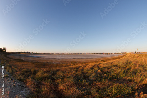 Salt pink lake. Feodosiya