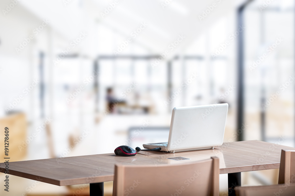 Laptop computer on wooden table in cafe ,desk work concept. Laptop computer on wooden table in cafe ,desk work concept.