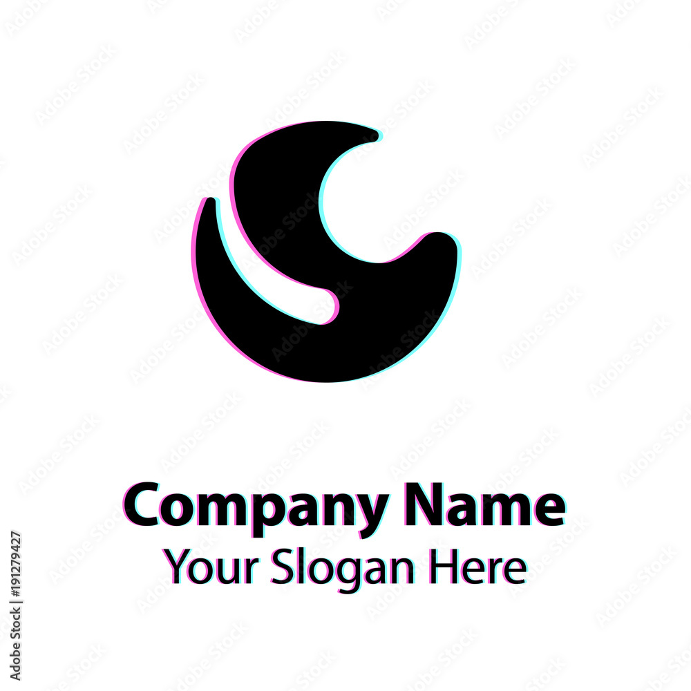 Naklejka premium Abstract graphic icon, logo design template, symbol for company